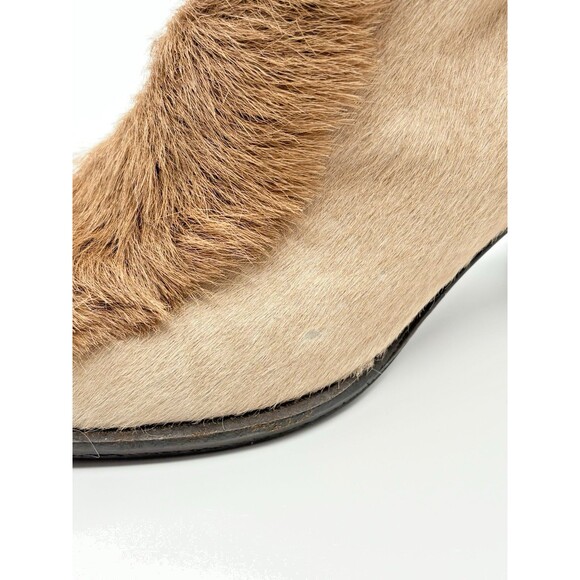 Fendi F/W 1999 Pony Hair Beige & Brown Ankle Boots Vintage 90's Sz EU 36 6 - Picture 12 of 12